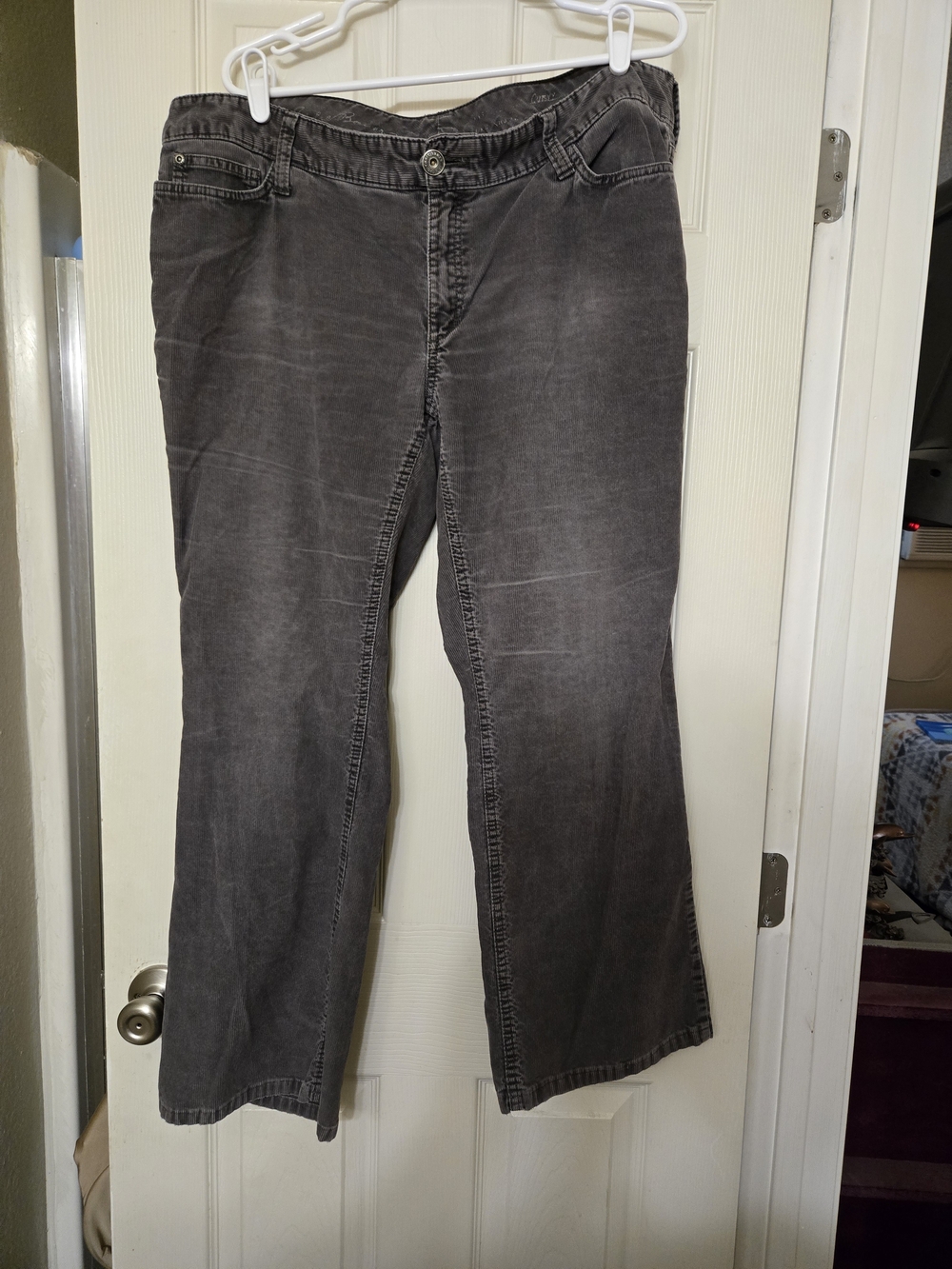 Women's Gray Casual Cordory Size 16